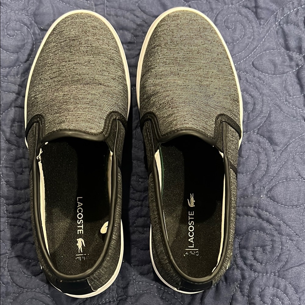 Lacoste Women’s Tatalya Gray Slip-On Shoes - Size 6